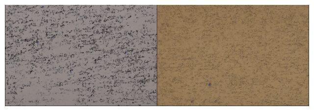 Two baseline Stable Diffusion outputs for violin and trumpet prompts. Both are noisy fields of dark marks on gray and tan backgrounds, without stable staff lines or legible score structure.
